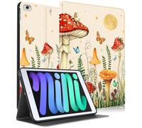 Uppuppy for Apple iPad Mini 5/4/3/2/1 Case, for iPad Mini 5th/4th/3rd/2nd/1st Generation Case Kids Cute Folio Women Kawaii Girls Pretty Girly Mushroom Plant Design Cover for iPad Mini 7.9 Inch Case