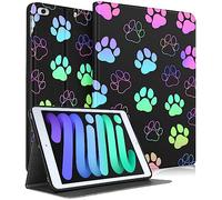 Uppuppy for Apple iPad mini 5/4/3/2/1 Case, for iPad mini 5th/4th/3rd/2nd/1st Generation Cases Kids Cute Folio Women Teen Boys Girls Kawaii Design Dog Paw Print Cover for iPad mini 7.9 Inch Case