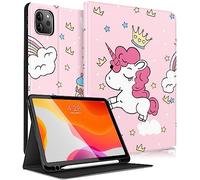 Uppuppy for Apple iPad Pro 12.9 Case for iPad 12.9 Inch Case Kids Cute Folio Pencil Holder Women Girls Girly Cartoon Cover for iPad Pro 12.9 case 6th/5th/4th/3rd Generation 2022/2021/2020/2018