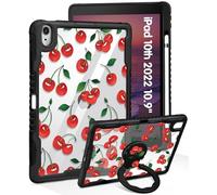 Uppuppy for iPad 10th Generation Case 2022 10.9 Inch, for iPad A16 Case 11th Generation 11 Inch 2025 - Women Cute Girls with Pencil Holder & Stand Clear Girly Aesthetic Pretty Protective Hard Cover