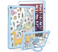 Uppuppy for iPad 5th/6th Gen, Air1/ Air2, Pro 9.7 Inch Case - Women Girls Cute with Stand & Pencil Holder Cover Kawaii Cartoon Girly Protective Hard Funda for iPad 6/5 Generation, Air 1st/2nd, Pro 9.7