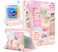Uppuppy for iPad 9th/8th/7th Generation Case for iPad Air 3rd/ Pro 10.5” Case - 360 Rotating Stand Folio Smart Cover with Pencil Holder for Women, Christian Words for Apple Tablet 7/8/9 Gen 10.2 inch