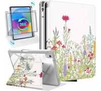 Uppuppy for iPad A16 Case - for iPad 10th Generation Case 10.9 Inch Women Girls Kids Cute Flower Girly Teens Kawaii Pretty Unique Aesthetic Rotating Stand Folio Tablet Cover for Apple 10/11 2025
