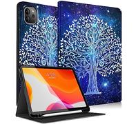 Uppuppy for iPad Air 13 Inch M2/M3, Pro 12.9 Case - Cute Women Teen Girls Aesthetic Tree Pencil Holder Folio Cover for Apple Air 13" 2024/2025, Pro 6th/5th/4th/3rd Generation Case