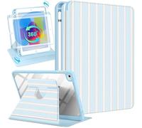 Uppuppy for iPad mini 4 Case for iPad mini 5th Generation Case - 360 Degree Rotating Stand Folio Smart Cover with Pencil Holder for Women Girls, BW Stripes for Apple Tablet Mini 7.9 inch 2019/2015