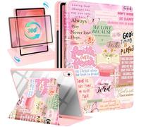 Uppuppy for Samsung Galaxy Tab S11 Case - 360 Degree Rotating Stand Folio Smart Cover with Pencil Holder for Women Girls, Christian Words for Samsung Tablet S11 Case 11 inch, SM-X730/X736/X736B