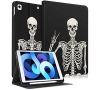 Uppuppy iPad 9th/8th/7th Gen 10.2 inch Case,Skeleton Design Folio Smart Cover with Pencil Holder Cool and Funny Design for Boys & Teens Fits iPad 7/8/9 Gen A2602 A2270 A2197