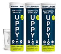 Uppy! Jet Lag Relief Lemon Lime Electrolyte Hydration Tablets 30 Count (3x10) Dissolves in Water to Fight Dehydration For Travellers, Athletes & Festival-Goers Travel-Friendly Wellness Essential