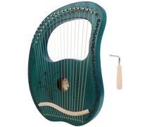 UPQRSG Lyre Mahogany Harp with 19?String 19?, Exquisite Detailed Portable Small Ring End Lyre Harp with Tuning Key for Music Lovers