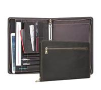 UPRESYE Zippered Padfolio Organizer, Leather Planner Binder, 12.9 Inch Portfolio Folder for Documents, Letter Size Business Card Tablet Document Holder for Men&Women