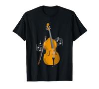 Upright Bass Player American Flag Patriotic Double Jazz T-Shirt