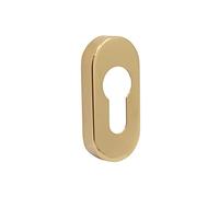 Upright Euro Escutcheon Oval Shaped Keyhole Cover - PVD Brass - Pack of 1