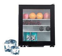 Upright Freezer with Door Lock, Compact Single Door Vertical Freezer, Table Top Mini Fridge for Office Dorm Or Apartment, 30L,glass door