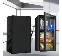 Upright Fridge Cover, Outdoor Refrigerator Cover, Dustproof And Waterproof Outdoor 3.0 Cubic Compact For Mini Fridge Freezer(210D 61 * 77 * 170 Black)