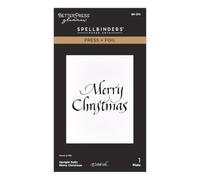 Upright Italic Merry Christmas Press + Foil Plate by Paul Antonio