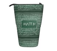 Upright Pencil Case, Telescopic Pencil Holder, Stationery Pencil Bag, Formulas Shapes Theory Math Lesson Word Printed Stand-Up Pen Pouch Holder, Colorful Pen Organizer For Students Boys And Girls
