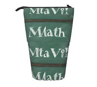 Upright Pencil Case, Telescopic Pencil Holder, Stationery Pencil Bag, Formulas Shapes Theory Math Lesson Printed Stand-Up Pen Pouch Holder, Colorful Pen Organizer For Students Boys And Girls