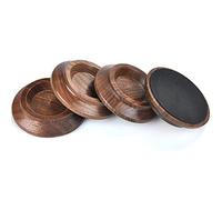 Upright Piano Caster Cups,Solid Wood Furniture,Piano Caster Cups - Non-Slip & Anti-Noise Foam (black walnut)