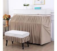 Upright Piano Cover Set Dust Proof Full Cover Top and Chair Cover Modern Minimalist High-grade Piano Protector for Home Studio(Yellow,Set (single))