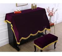 Upright Piano Cover, TasseldPiano Cover Solid ColorUpright Thickened Half StoolClothPianoniture ive Decorative Cover/a/Double