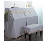 Upright Piano Top Cover Thick Full Chair proof(Gray,Double cover)