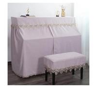 Upright Piano Top Cover Thick Full Chair proof(Light Red,Double cover)