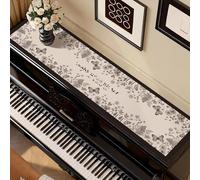 Upright Piano Top Runner 10 12 14 16 18 20 Inch Wide, Piano Top Pad Anti-slip Cover, Waterproof Protector Dust-Proof Covers for Grand Piano/Entrance(D,30x180cm/11.8x70.9in)
