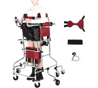 Upright Walker Adult Walker with Cerebral Palsy Hemiplegia Stroke Height Adjustable Rehabilitation Standing Frame Walking Aid for Disabled/Seniors(Without handbrake,Women)