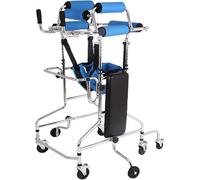 Upright Walker for Seniors, 8 Wheels Walkers for Seniors Aid for Lower Limb Stroke Hemiplegia Training & Assist - Applicable Height 59-72In
