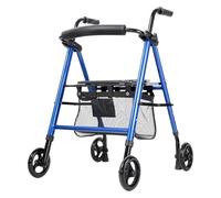 Upright Walker, Rollator Walker with Seat, Foldable Foam Backrest Adjustable Armrest Height Easy to Carry Suitable for The Elderly