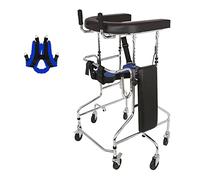 Upright Walker,Walking Aids for Seniors Stand Up Folding Walker Loading Capacity 100kg with Armrests,Rolling Walker 10 Steps Height Adjustable Walking e with Seat for Men Women Decoration