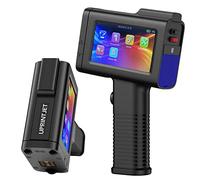 UPRINTJET Handheld Inkjet Printer with 4.3 Inch Touch Screen Portable Handheld Printer BT-HH6105B2 with Solvent Ink Cartridge Handheld Inkjet Coder for Logo Picture Production Date QR Code Barcode