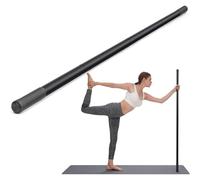 Upriver Portable Yoga Stick, Physical Workout Exercise Dowel Stretch and Mobility Stick with 4 Steel Bars and 2 Foam Handles for Upper/Lower Back, Shoulder & Neck