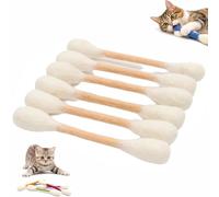 Uprodute Catnip cotton swab cat toy, 6/1 Pk durable big cat chew gum, giant interactive felt cat kick stick, bite toy cat lover gift