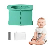 Uprodute Children's Travel Potty, 2025 New Reusable Portable Folding Potty for Toddlers, Outdoor Camping Foldable Toilet, Toddler Potty seat (Green)