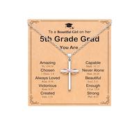 UPROMI Cross Necklace for Women Christian Faith Religious Gifts, Stainless Steel, No Gemstone