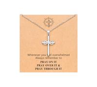 UPROMI Gold/Silver Cross Necklace Christian Gifts for Women Faith Religious Catholic Graduation Christmas Baptism Gifts for Women Adults Confirmation Gifts for Teen Girls, Stainless Steel, No Gemstone