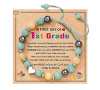 UPROMI To My Daughter/Granddaughter/Niece Bracelet, Back to School Graduation Valentines Christmas Birthday Gifts for Girls, 5.5 Inch, Stone, no gemstone