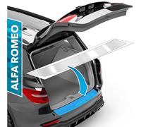 uProtect Car Bumper Protector Full Set for Alfa Romeo Stelvio 949 I 2017-2025 - Rear Bumper guards for cars, anti scratch, Paint Protector For Sill Lip - Transparent Glossy
