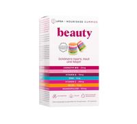 UPSA x Nourished 7-in-1 Beauty Gummies for Women - Vitamin C & E, Mango Powder, Selenium, Coenzyme Q10, Resveratrol, Multivitamin Gummy Hair Skin and Nails Vitamins - 30 Vitamin Gummies