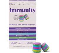 UPSA x Nourished 7-in-1 Immunity Gummies for Adults - Vegan Multivitamin Gummy with Vitamin C, D, E, Zinc, Iron, Selenium - Immune System Booster, Vitamins for Men & Women - 30 Vitamin Gummies