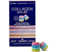 UPSA x Nourished 7-in-1 Skin Lift Collagen Gummies 30 Vegetarian Gummies | Vegeterian Ovoderm® Complex, Vitamin C, Elastin, Hyaluronic Acid, Multivitamins,Skin Firmness, 30 Sugar-Free Gummies