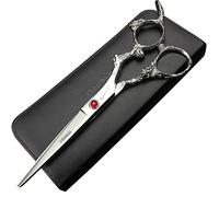 Upscale Professional 6 inch Japan 440c Gem Dragon Hair Scissors Set Cutting Shears thinning sissors Barber Hairdressing (Cutting Scissors)