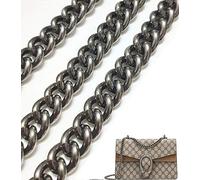 Upscale Replacement Purse Chain 47", Wide 13mm Chunky Aluminum Metal Purse Chain Strap Replacement for Dionysus Cross-Body Bag Shoulder Bag Handbag Chain with Alloy Buckles, Antique Silver