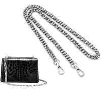 Upscale Replacement Purse Chain 47", Wide 13mm Chunky Aluminum Metal Purse Chain Strap Replacement for Dionysus Cross-Body Bag Shoulder Bag Handbag Chain with Alloy Buckles(Silver)