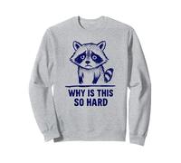 Upset Raccoon "Why Is This So Hard" meme Sweatshirt