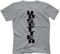 Upsetter Records T Shirt 1% Cotton Lee Scratch Perry The Wailers King Tubby Grey