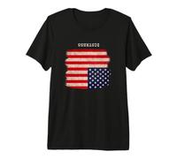 Upside Down American Flag Distressed Patriotic 4th July Premium T-Shirt