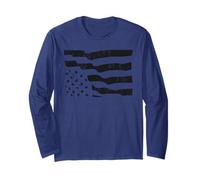 Upside Down American Flag SOS Distress Long Sleeve T-Shirt