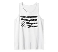 Upside Down American Flag SOS Distress Tank Top